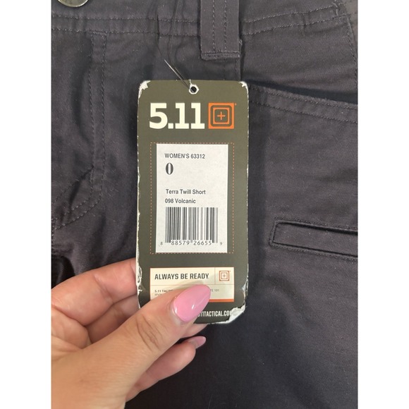 5.11 tactical terra twill short womens volcanic NWT SIZE 0 - Picture 3 of 11
